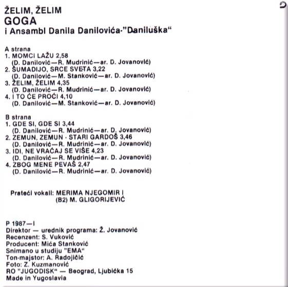 Goga 1987 Zadnja Kas