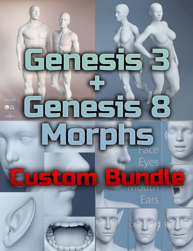 Genesis 3 and Genesis 8 Morphs – Custom Bundle (Repost)