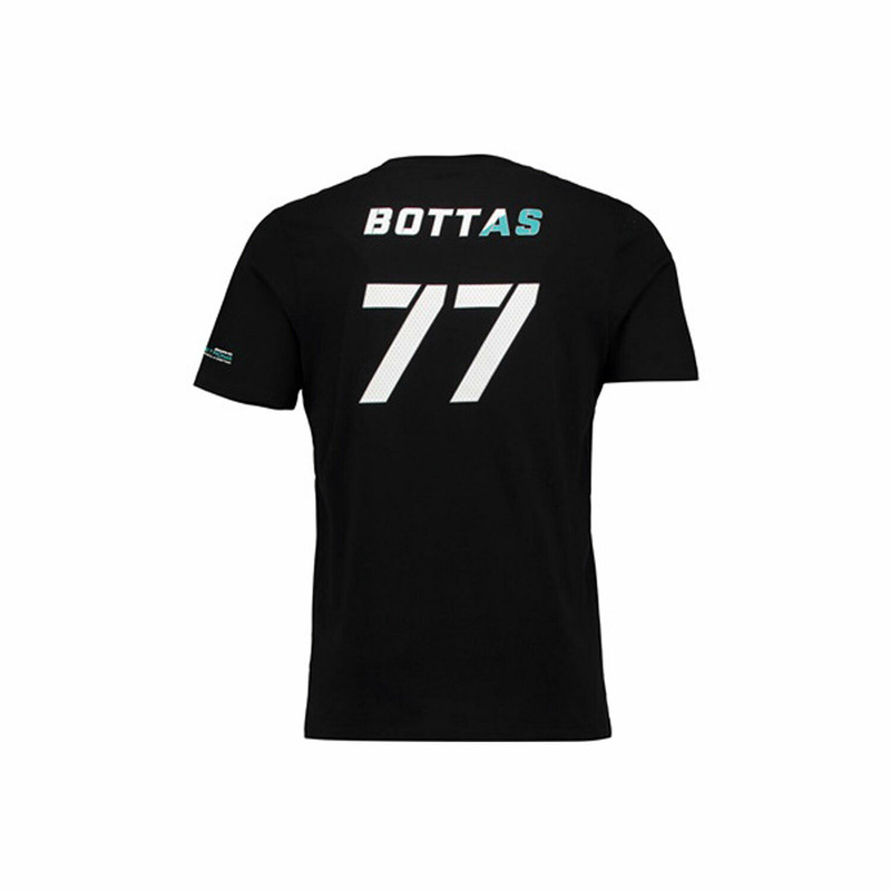 Mercedes-AMG Petronas T-Shirt pour Homme avec Grand Logo Moyen Noir