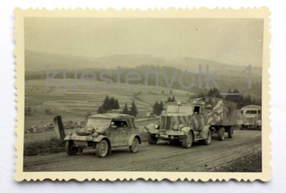 LKW Kolonne Verecki-Paß 1944 Ungarn Slowakei Vor