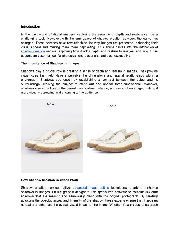 Shadow Creation Service_ Adding Depth and Realism to Imagesment