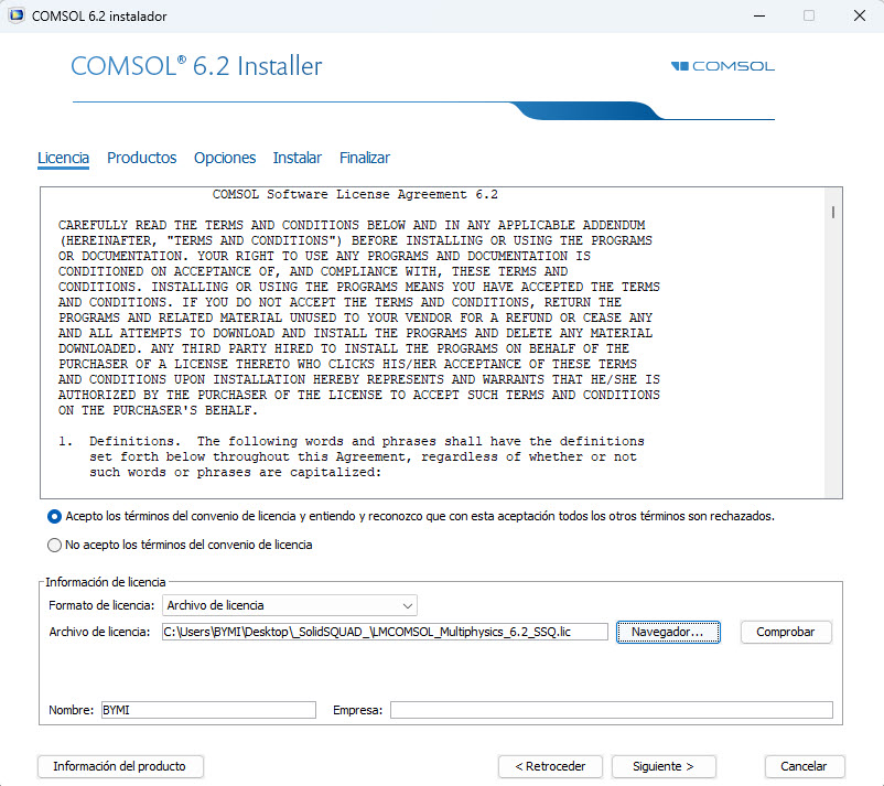 COMSOL Multiphysics v6.2 Build 290 [x64 Bits][Multilenguaje (Español)][Modelado Multifísico] 27-11-2023-16-10-32