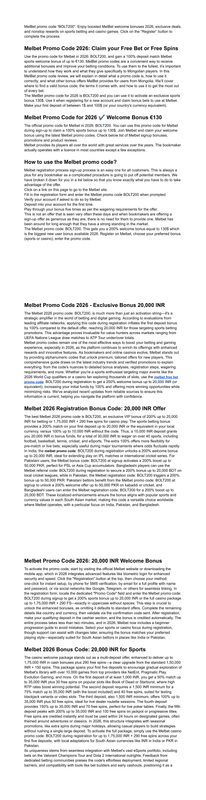 Melbet App Promo Code 130 Bonus Offer