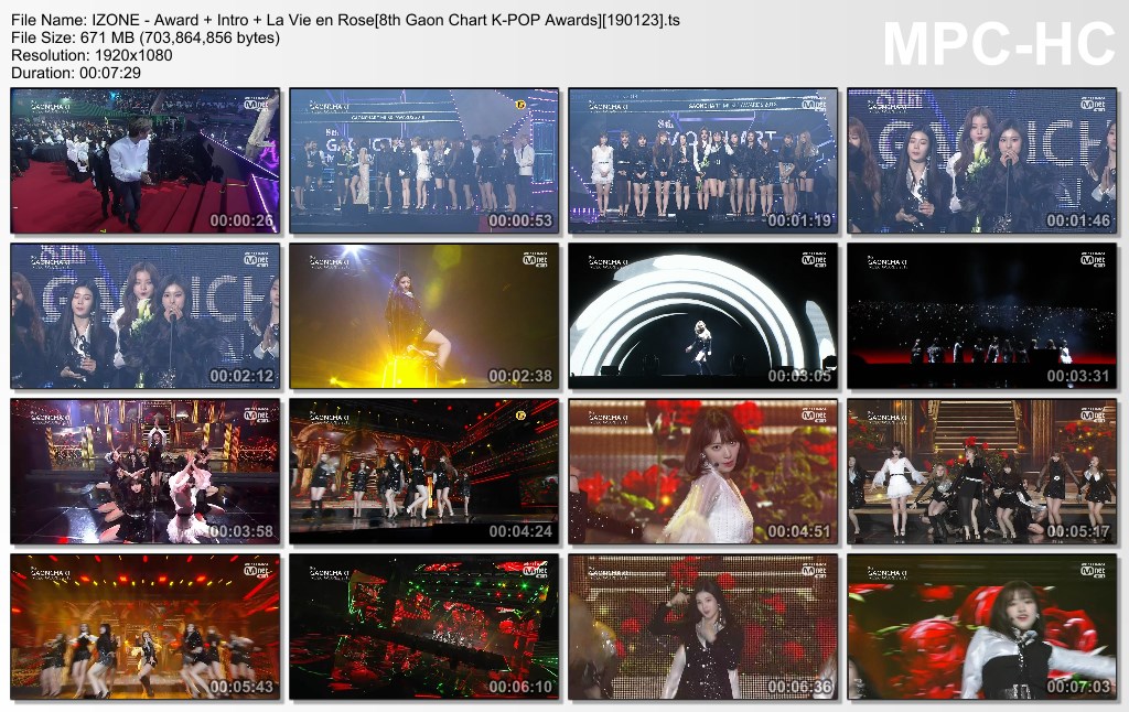 IZONE - Award   Intro   La Vie en Rose[8th Gaon Chart K-POP Awar