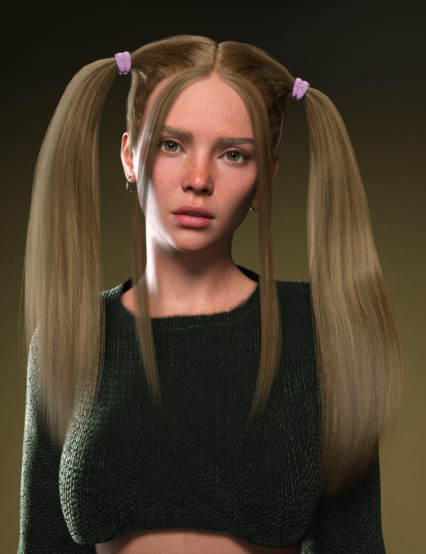 PS Tsuki Hair for Genesis 9