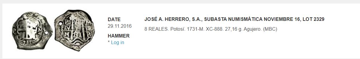 8 Reales 1731 Potosí M Herrero