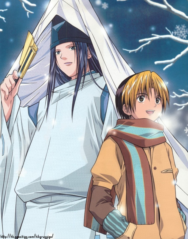 shindou hikaru and fujiwara no sai (hikaru no go) drawn by kurokiseow