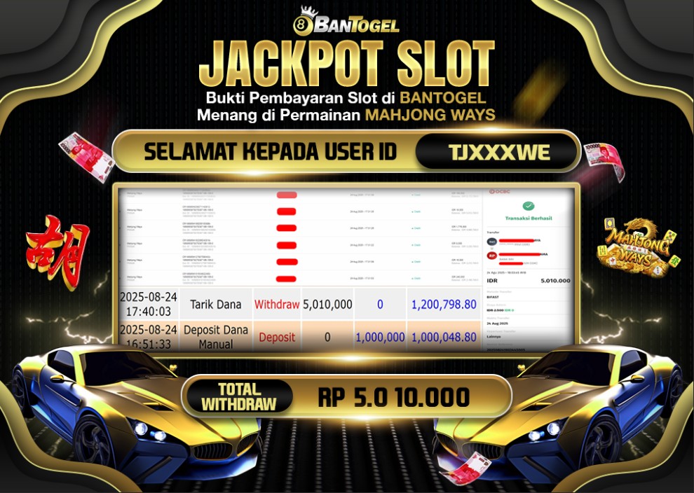 BUKTI JACKPOT LUNAS BANTOGEL