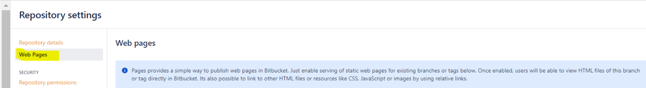 repository settings