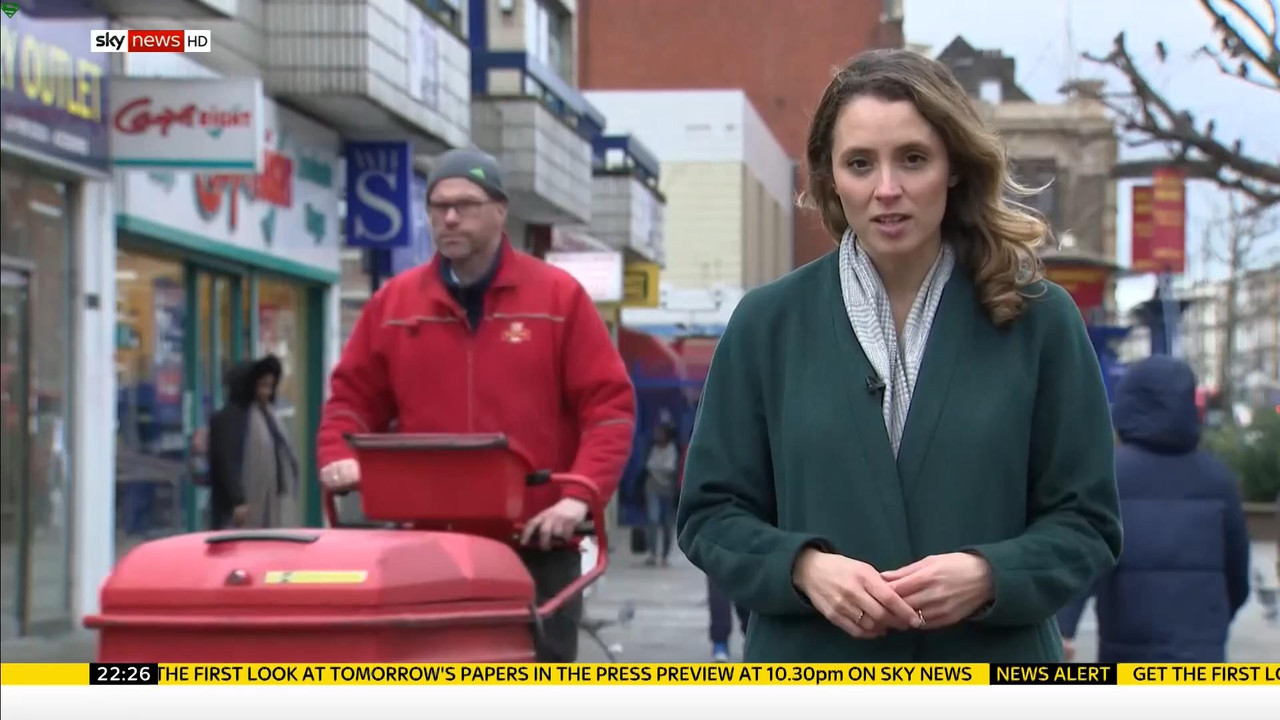 26 January - 22.00.00 - Sky News At 10. Anna Jones with the main