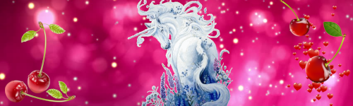 Licorne-fond-rose-avec-cerises-coeurs.png