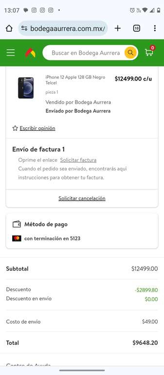 Bodega Aurrera: iPhone 12 - 128GB - Bodega Aurrera - BBVA / BANAMEX - 18 MSI