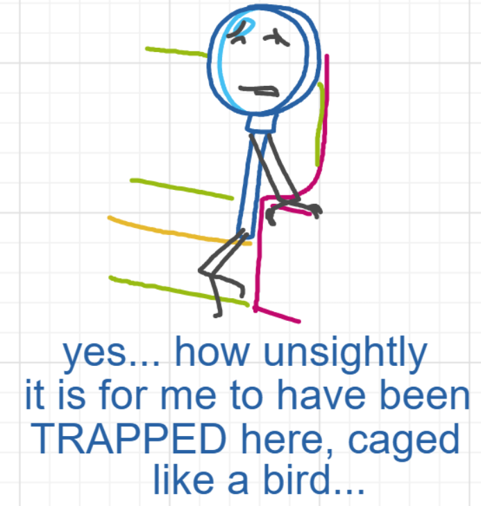 A panel from A Murder On The, episode six of the Board Boards object show by Furretwalk/WalkingFurret.