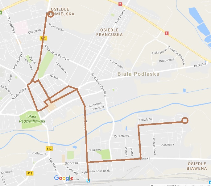 mapa komunikacja geo F