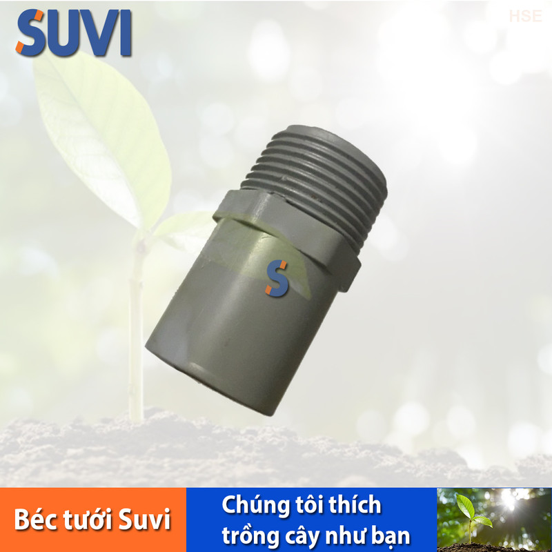 Nối 21mm ren ngoài 27mm pvc bb n 21 rn 27