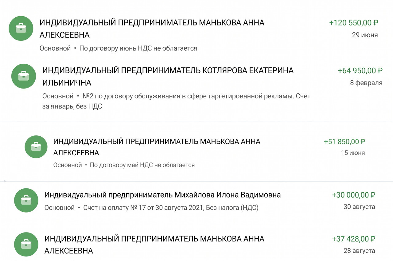 Доказательство переводов на крупные чеки