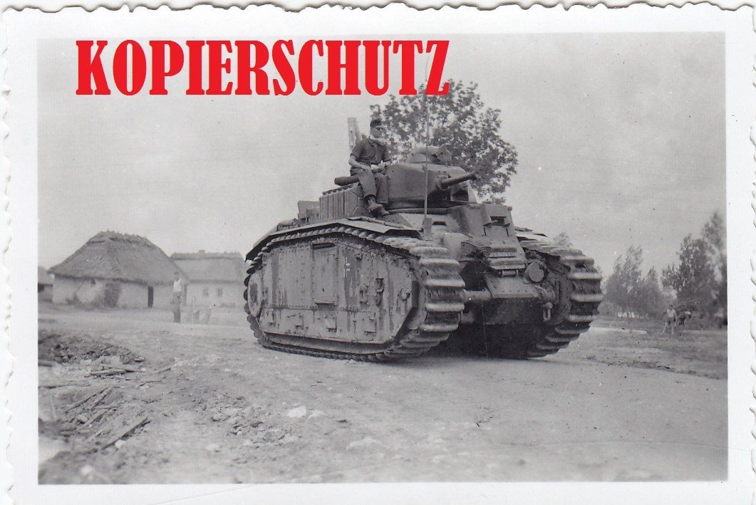 großer französischer CHAR B1 Renault Beutepanzer