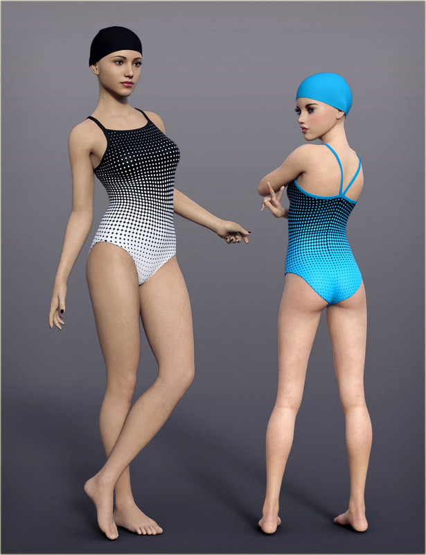 H&C One Piece Training Swimsuit for Genesis 8 Female(s)