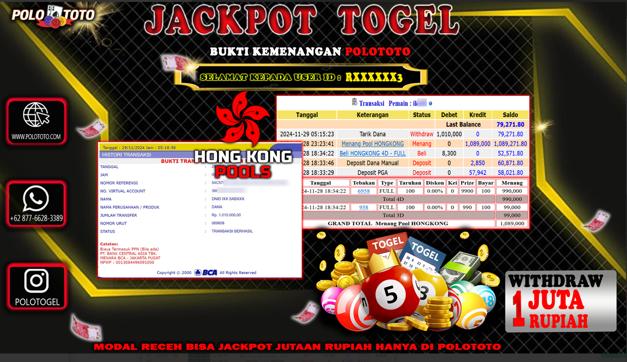 POLOTOTO JACKPOT TOGEL PASARAN HONGKONG Rp.1,010.000,-