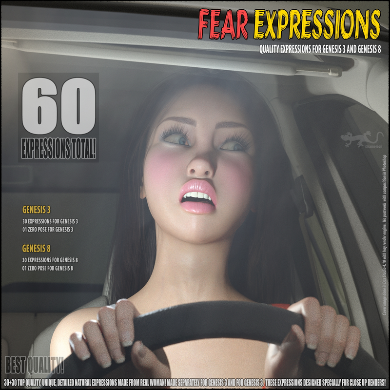 Fear - Expressions for Genesis 3 and Genesis 8 Fear - Expressions for Genesis 3 and Genesis 8