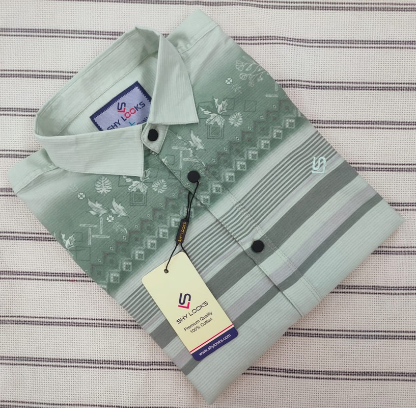 Shy Looks Luxury Spandex Print Shirt