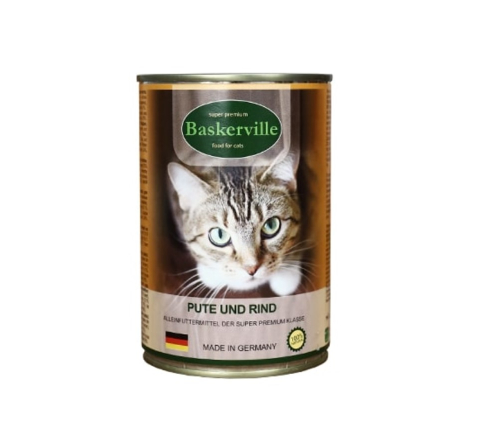 Баскервіль консерва для котів інд+ялович 400г