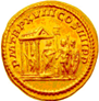 Glosario de monedas romanas. TEMPLO DE ESCULAPIO. 5