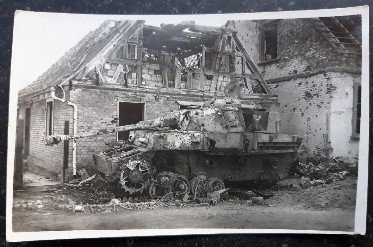 WWII Germany tank panzer PzKfw IV - KO Alsace 1944 France photo (post) card RPPC