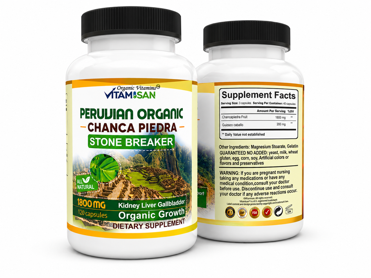 Peruvian Organic Chanca Piedra 120 Capsules