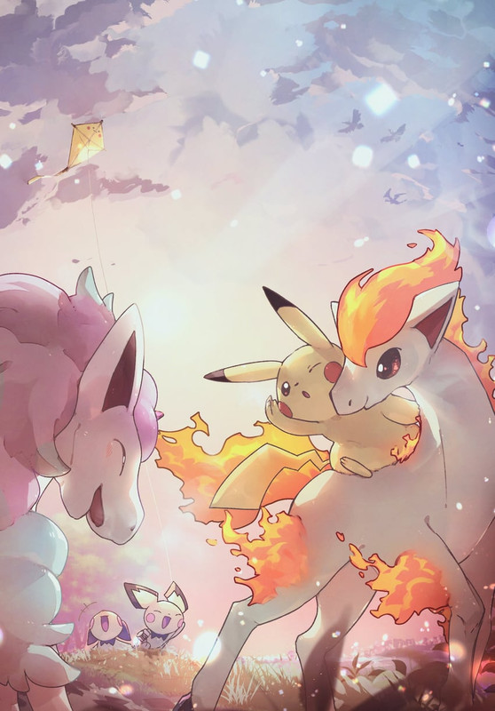 pikachu-pichu-galarian-ponyta-and-ponyta