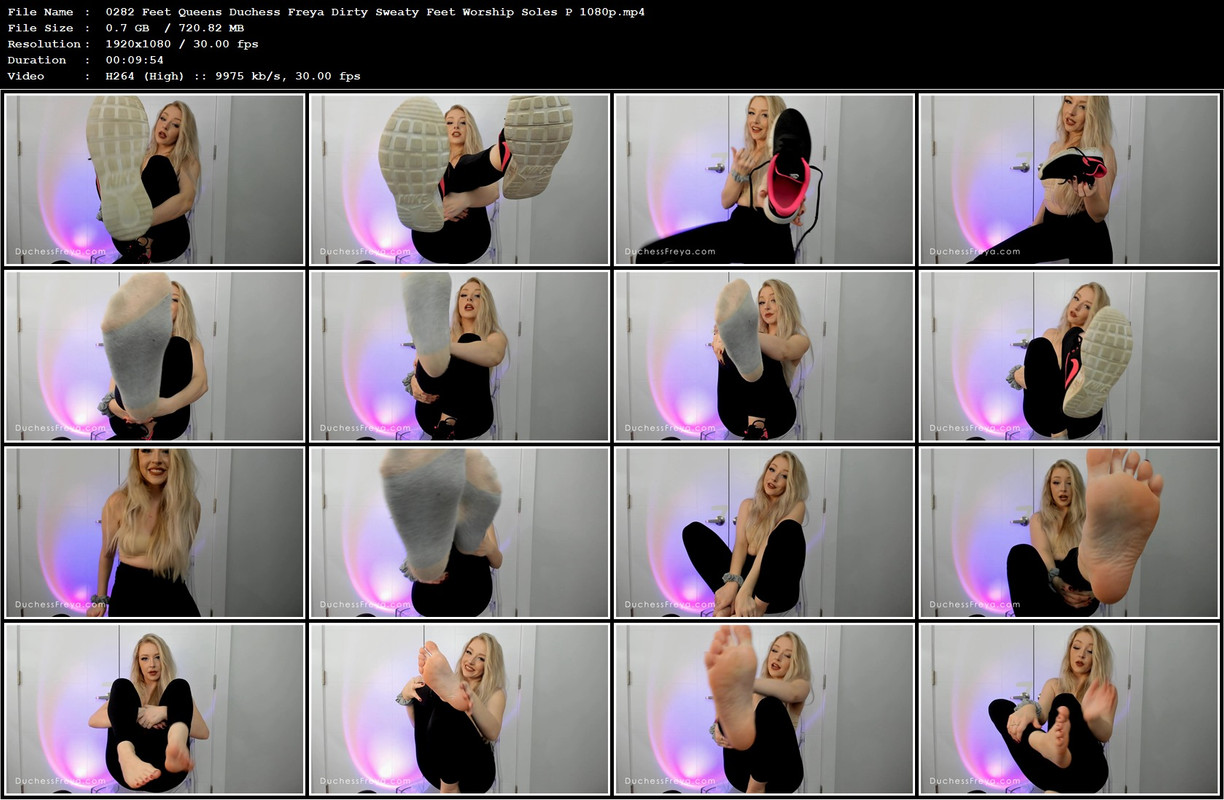 0282 Feet Queens Duchess Freya Dirty Sweaty Feet Worship Soles P 1080p.mp4