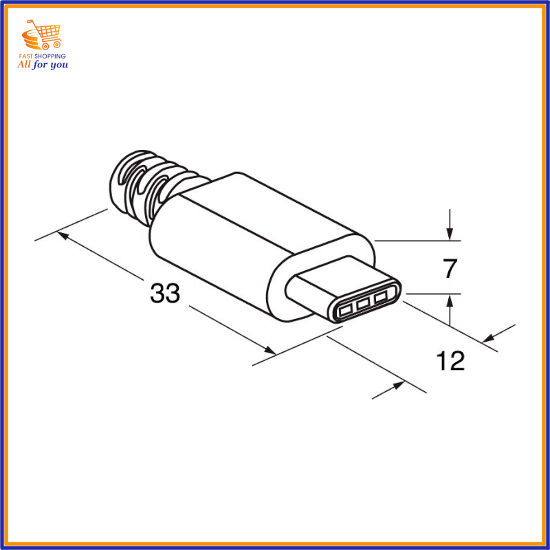 Dimensioni connettore USB-C