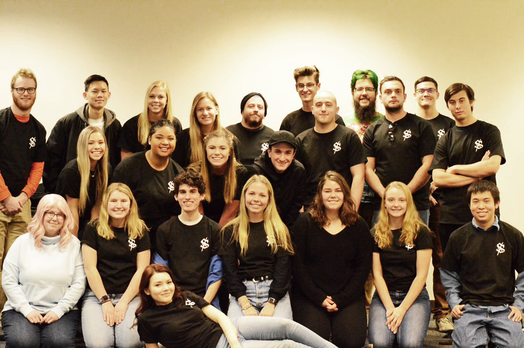The Scribe staff members group photo.