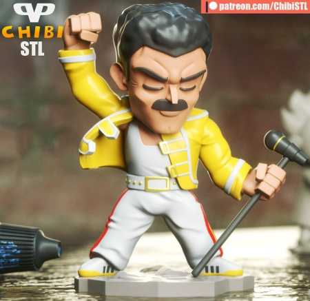 Chibi Freddie Mercury – 3D Print Model