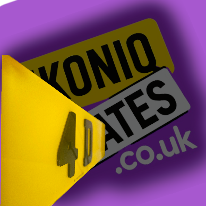 Example of 4D 3mm Number Plate Style