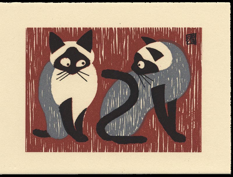 02-Saito-Kiyoshi-Cards-By-Kiyoshi-Saito-09-Siamese-Cats-01-x800