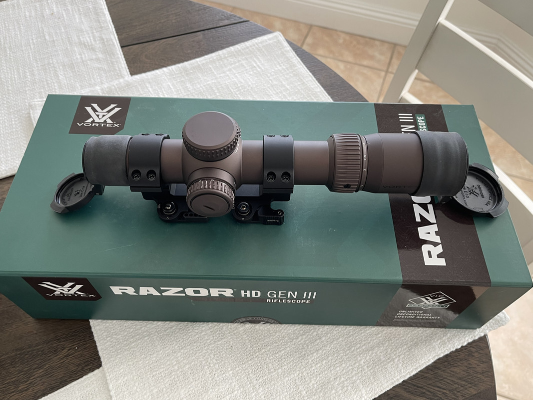 SOLD: Vortex Razor HD Gen 3 1-10 Rifle Scope (EBR-9 MRAD Reticle) and ...