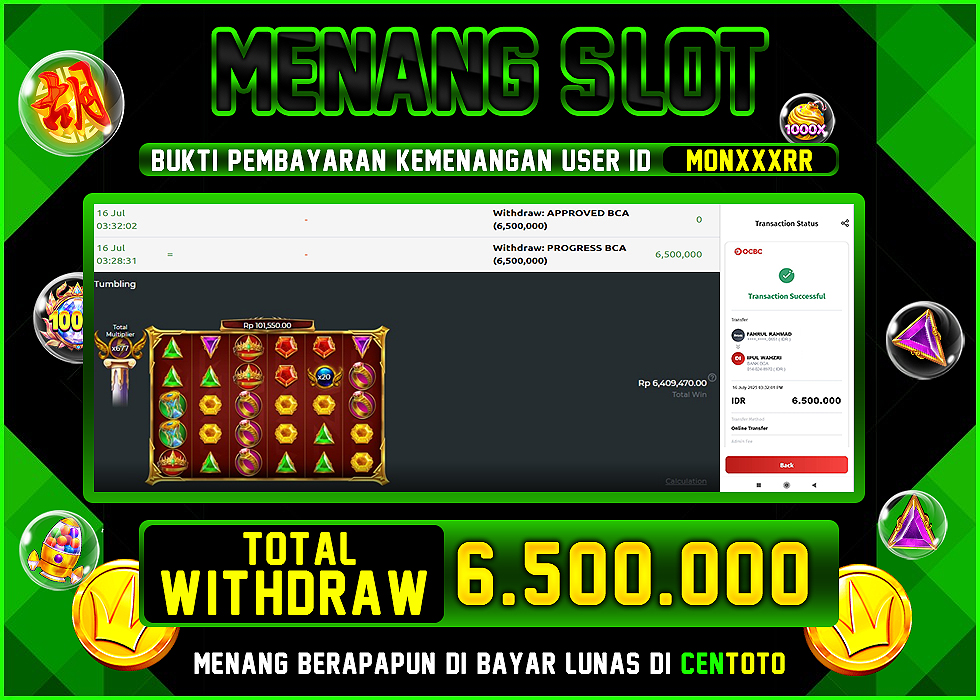 BUKTI JACKPOT LUNAS CENTOTO