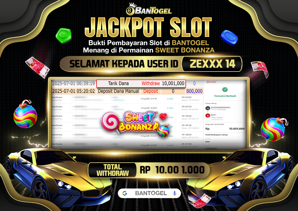 BUKTI JACKPOT LUNAS BANTOGEL