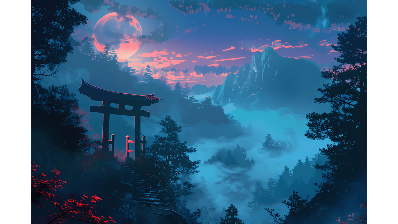 japan background digital art 1