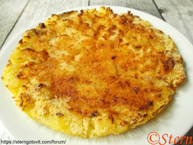 Картофельный тарт с чесночным кремом