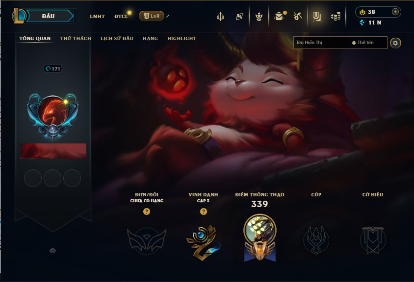 Acc LMHT # - Không Khung