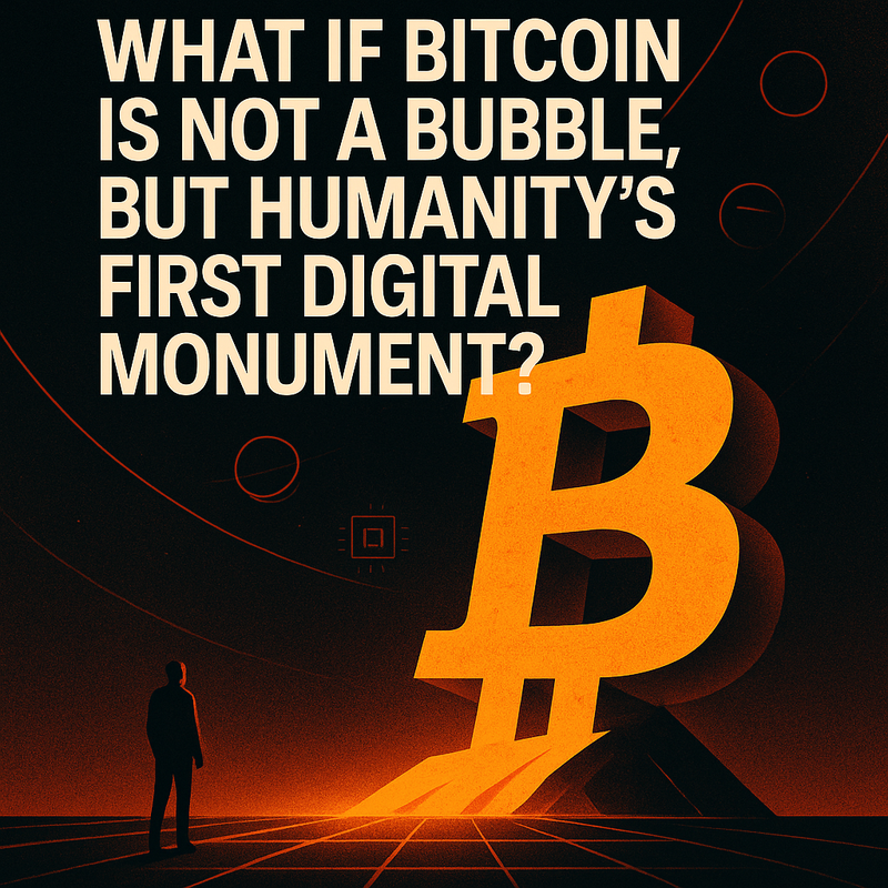 What if Bitcoin is not a bubble, but humanity’s first digital monument?