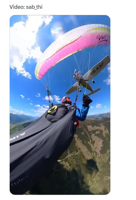 Cessna kollidiert mit Gleitschirmfliegerin