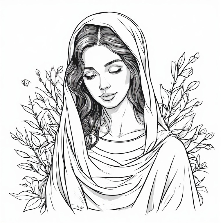 Madonna-l-Line-drawing-natural-(62)