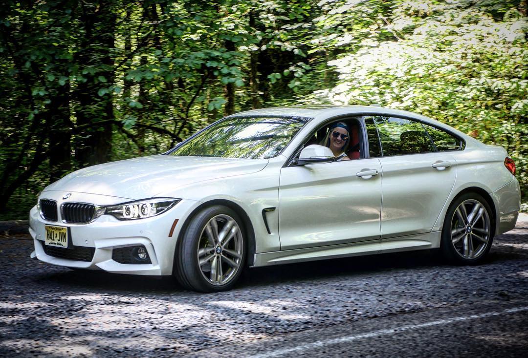 Lindsey in her BMW