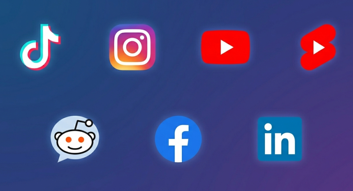 Supported social media platforms
