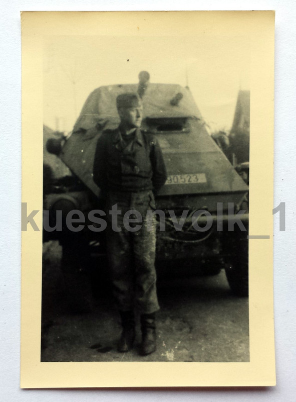 Orig. Foto 2.WK Panzerspähwagen Kennung Panzer P