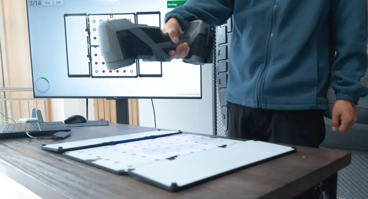 Proceso de calibración rápida del escáner