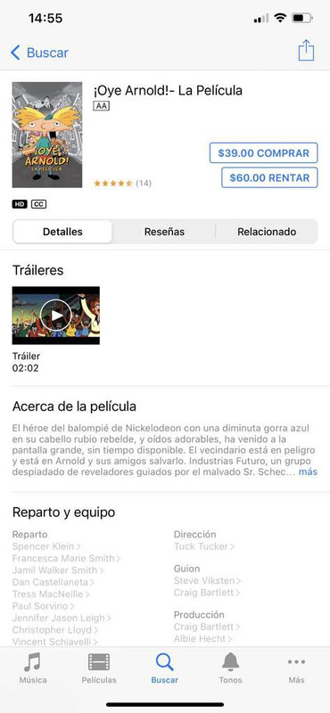 iTunes: ¡Oye Arnold!- La Película por Tuck Tucker 
